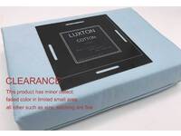 Clearance - Single Size Blue Color 500TC Cotton Fitted Sheet (with minor defect)