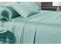 King Size 500TC Cotton Sateen Mint Fitted Sheet