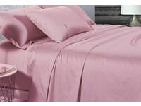 Queen Size 500TC Cotton Sateen Pink Fitted Sheet
