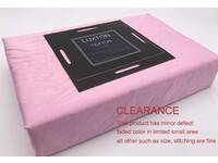 King Single Size Pink Color 500TC Cotton Fitted Sheet (with minor defect)