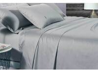 King Size 500TC Cotton Sateen Silver Fitted Sheet