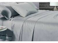 500TC Cotton Sateen Silver Fitted Sheet