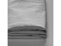 King Size Pure Cotton Vintage Washed Fitted Sheet (Pewter Color)