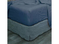 single / queen / king size Deep Blue Vintage Washed Fitted Sheet