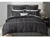 Queen Size Francesca Black Quilt Cover Set by Logan and Mason