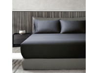 Luxton 1000TC Egyptian Cotton Fitted Sheet Set (Dark Grey Color)