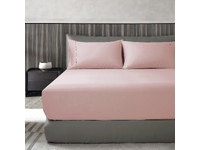 Luxton 1000TC Egyptian Cotton Fitted Sheet Set (Pink Color)