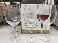 Italian Luigi Bormioli Blown Crystal Wine Glass (16.5oz, Set of 4)