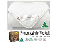 250/350/500/600GSM Australian Wool Quilt Summer Winter Doona - Made in Australia