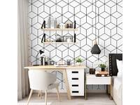 Black White Hexagon Wallpaper 