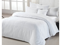 Lamere White Pintuck Quilt Cover Set by Luxton