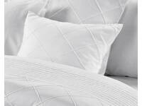 Diamond pintuck cross square cushion cover