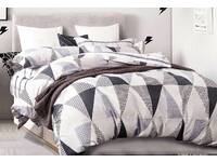 Luxton Neo in Black quilt cover set / doona cover set- retro design in Queen / King
