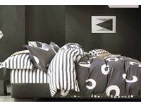 Luxton Odella Mist White and Charcoal White quilt cover set / doona cover set with options