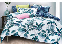 King Size Mirth Tropical Plant Quilt Cover Set