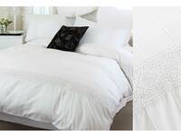 Einey White Queen Size Duvet Cover set/Quilt cover set with optional pillowcase