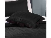 Black Purple Embellished Square Cushion Cover