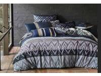 Metrique Charcoal Quilt Cover - Queen Size