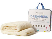 King Single Size MiniJumbuk Dreamers Wool Fleece Mattress Topper for Kids