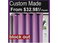 Custom Made Curtain Eyelet Purple Blockout Curtains Lilac From $33 ONLY CMCUR03