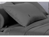 500TC Cotton Sateen Cuffed Charcoal Standard Pillowcase (Single Pack)