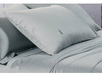 500TC Cotton Sateen Cuffed Silver Standard Pillowcase (Single Pack)