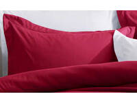 Pure Soft Burgundy Color Cuffed Standard Pillowcase (Single Pack)