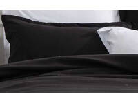 Pure Soft Black Color Cuffed Standard Pillowcase (Single Pack)