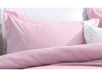 Pure Soft Pink Color Cuffed Standard Pillowcase (Single Pack)