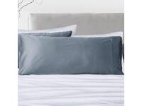 Steel Blue Organic Bamboo King Size Pillowcases Pair