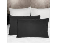 Black King Size Pillowcases Pair