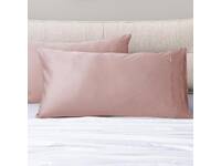 Dusty Pink Sateen Cotton King Size Pillowcases Pair