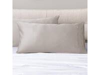 Linen Sateen Cotton King Size Pillowcases Pair
