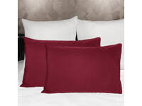 Queen Size Pillowcase - Burgundy Red (PAIR)