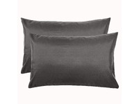 Queen Size Pillowcase - Dark Grey (PAIR)