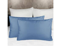 Queen Size Pillowcase - Indigo Blue (PAIR)