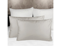 Queen Size Pillowcase - Linen Beige (PAIR)