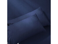 Queen Size Pillowcase - Navy Blue (PAIR)