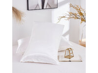 Standard Size Silk Satin Pillowcases Pair (White color, 48x73cm)