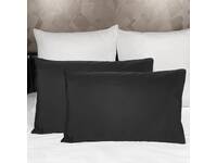 Black Standard Size Pillowcases Pair