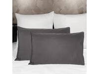 Dark Grey Standard Size Pillowcases Pair