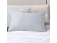 Light Grey Sateen Cotton Standard Pillowcases Pair