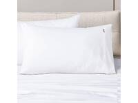 White Sateen Cotton Standard Pillowcases Pair