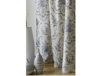 PAL Ring Top Blue Ivory EYELET Blockout Curtain 140x221 or Sheer Curtain 1 panel