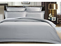 Super King Size 500TC Cotton Sateen Silver Quilt Cover Set