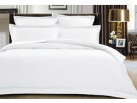 500TC Cotton Sateen White Quilt Cover Set