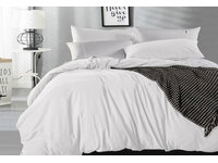 Double Size Pure Cotton Vintage Washed Quilt Cover Set (White Color)