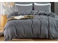  Luxton Washed Chambray Quilt Cover Set in Grey Color
