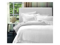 Queen size Como Stripes Quilt Cover Set (White)