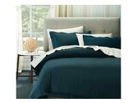 Super King size Como Stripes Quilt Cover Set (Berring Sea)
